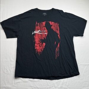 A nightmare on Elm Street Freddy Kreuger tee black t shirt size 2X 2XL xxl